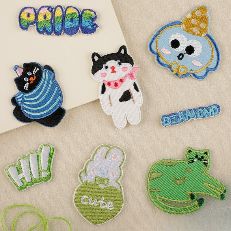 Self-Adhesive Animal Letter Embroidered Patch