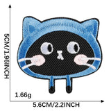 Self-Adhesive Black and White Cat Patch