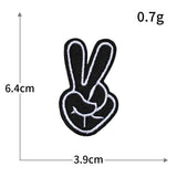 Hand Gesture Embroidered Patch